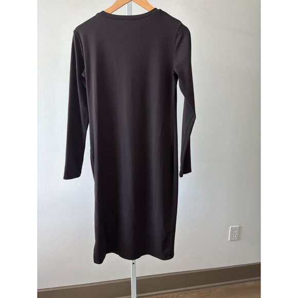 Philosophy Dress M Bodycon Crew Neck Slit Minimalist Quiet Luxury Clean Girl - Picture 10 of 12